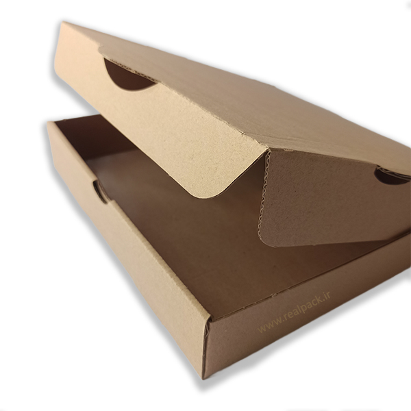 جعبه پیتزا ایفلوت بدون چاپ (نمای جزئیات) پک واقعی