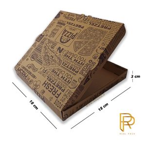 جعبه پیتزا پیکو ۱8 سانت مقوای دوبلکس طرح عمومی