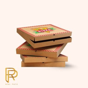 جعبه پیتزا تک نفره ۲۴ سانت مقوایی دوبلکس طرح عمومی رئال پک