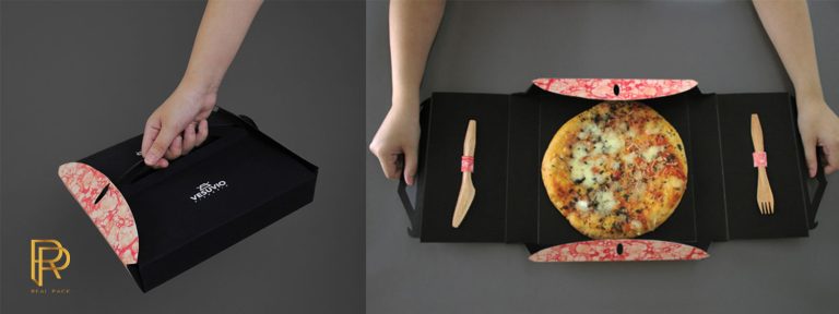 طراحی و چاپ جعبه پیتزا خلاقانه رئال پک 2
