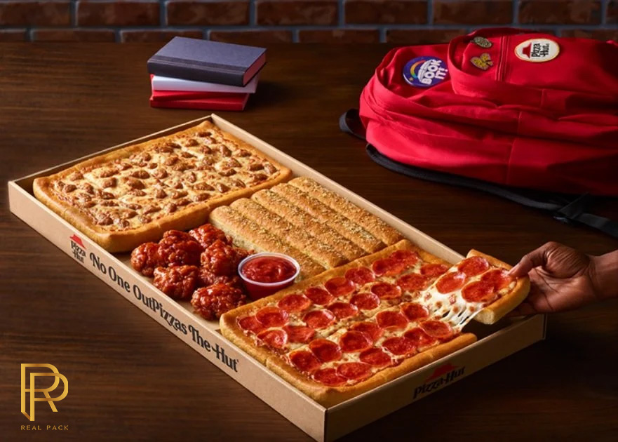 جعبه پیتزا دو تکه رئال پک