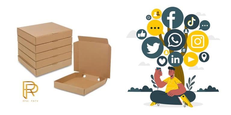 جعبه های پیتزا را به رسانه های اجتماعی پیوند دهید