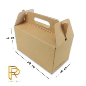 جعبه سوخاری دسته دار مقوای دوبلکس بدون چاپ